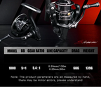 Stream 1000 Spinning Reel Carbon Drag Washers Black